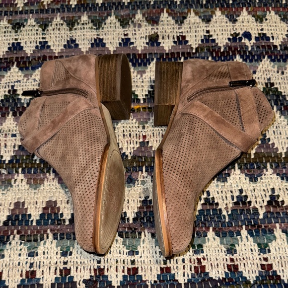 Vince Camuto Taupe Suede Ankle Boots - Picture 2 of 4